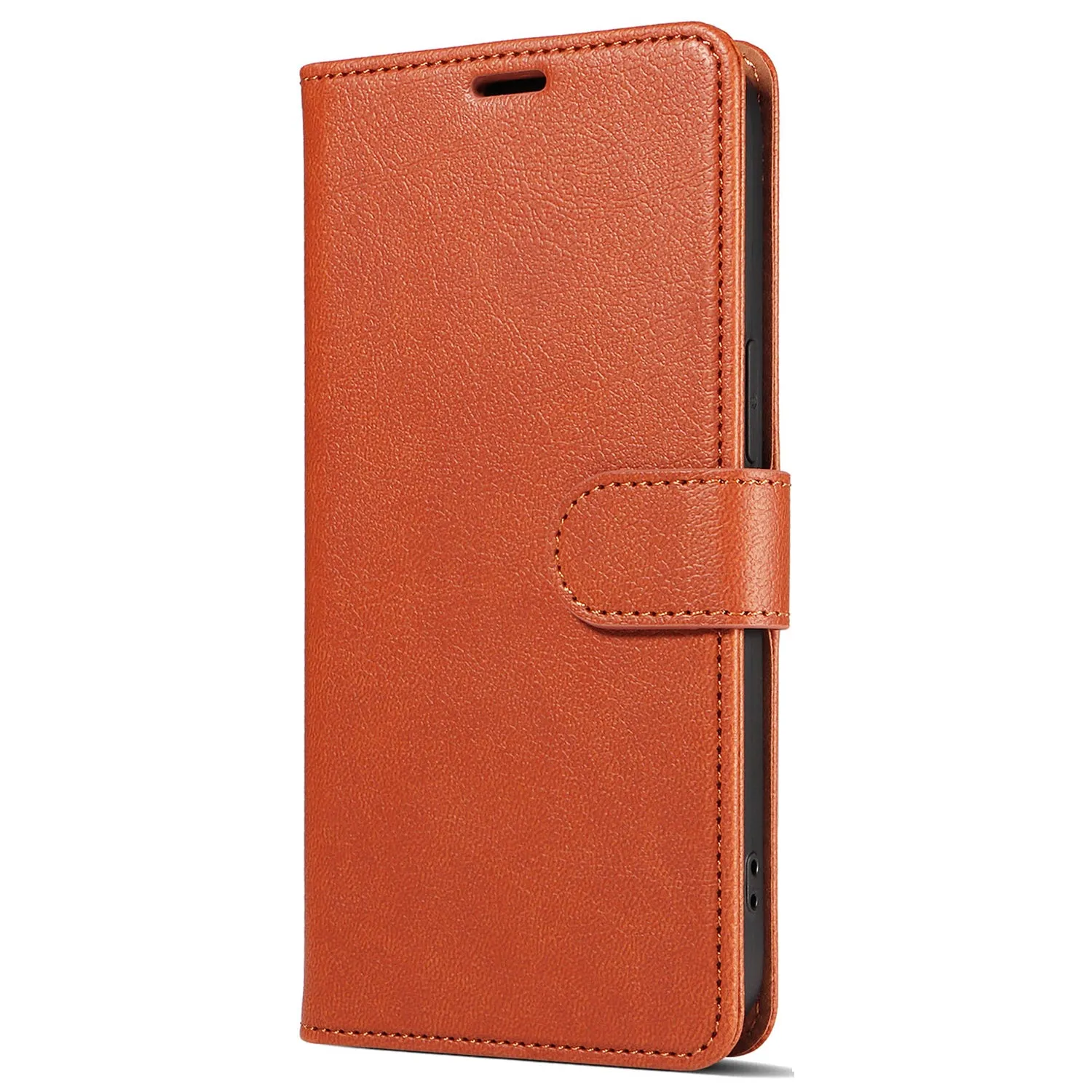 001 For iPhone 15 RFID Blocking Wallet Magnetic Closure Phone Case PU Leather Stand Cover