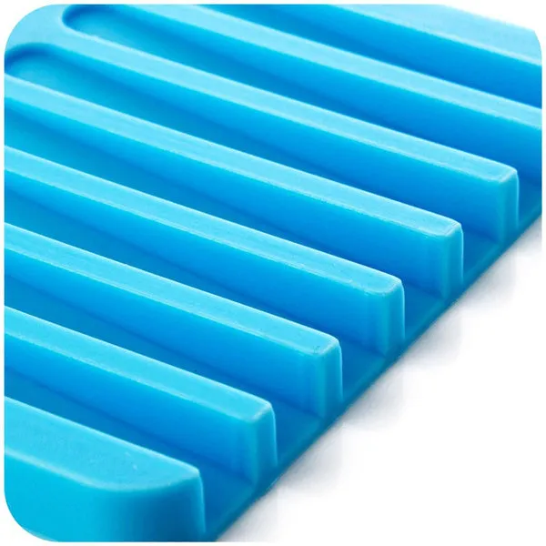 0810 Silicone Soap Holder Soap Dish Stand Saver Tray Case for Shower