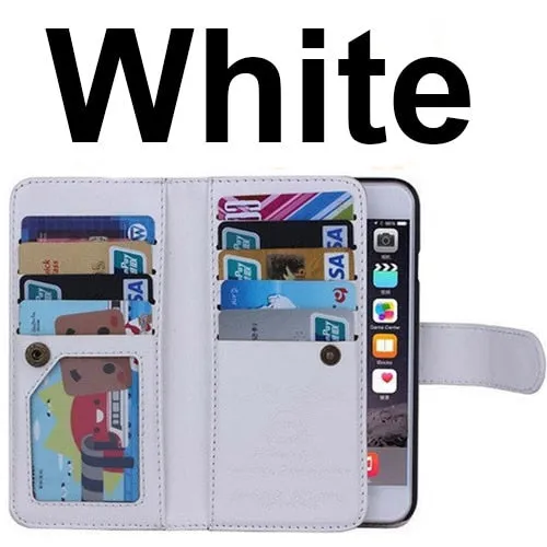 2 in 1 Combo Wallet Leather Flip Case For iPhone