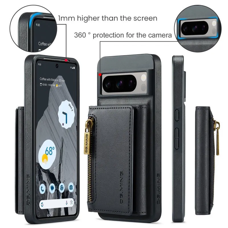 2 in 1 Detachable Flip Leather Magnetic Phone Case With Card Holder For Google Pixel 8