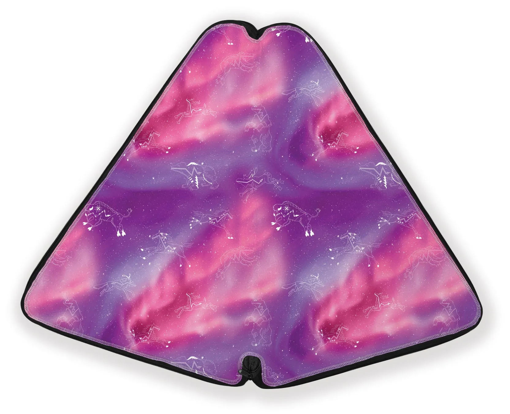 27 Inch Fan Case - Animal Ancestors 7 Aurora Gases Pink and Purple