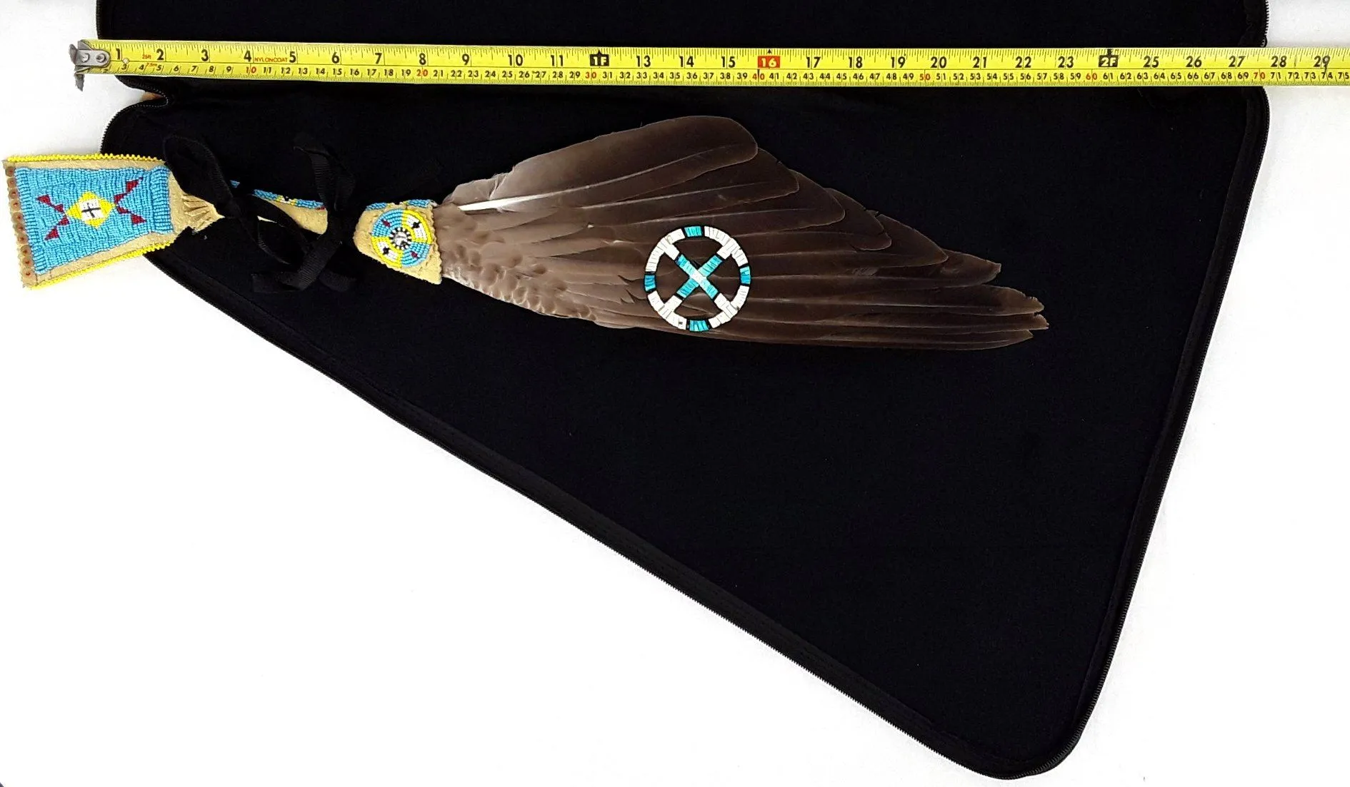 27 Inch Fan Case - Rainy Chief Rainbow Yellow