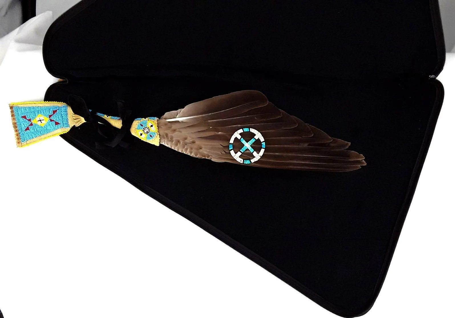 27 Inch Fan Case - Rainy Chief Rainbow Yellow