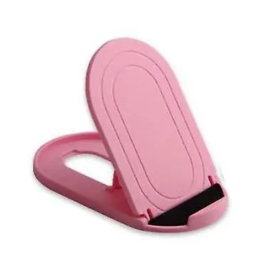 2Pcs pink Portable oval mobile phone stand, foldable desktop lazy stand AZ11788