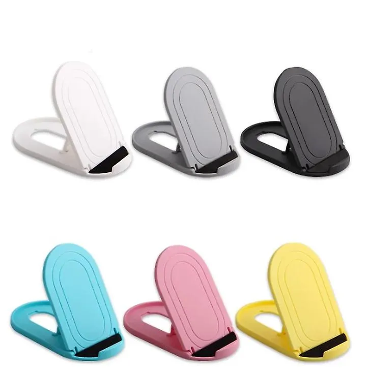 2Pcs pink Portable oval mobile phone stand, foldable desktop lazy stand AZ11788