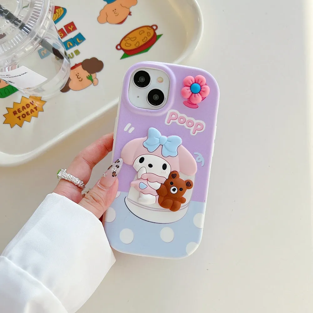 3D Spin Flower Silicone Soft Phone Case - Oppo A58