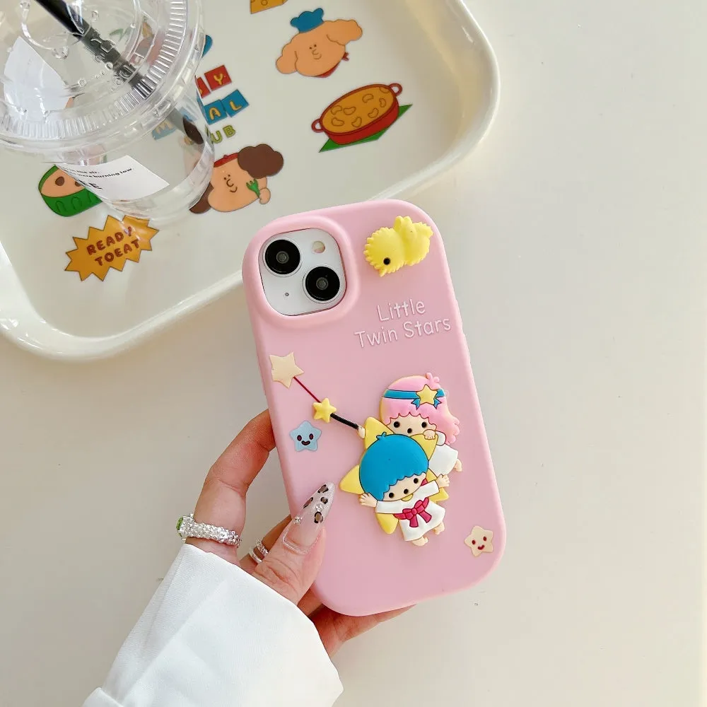 3D Spin Flower Silicone Soft Phone Case - Oppo F23