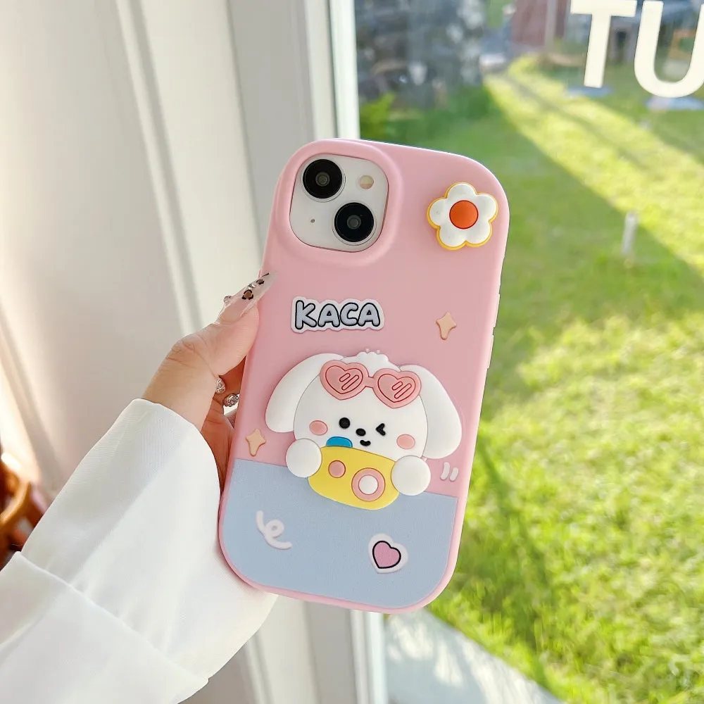 3D Spin Flower Silicone Soft Phone Case - Oppo Reno 12 (5G)