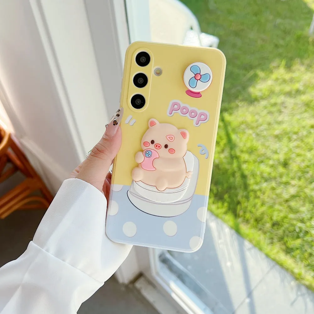 3D Spin Flower Silicone Soft Phone Case - Oppo Reno 12 (5G)