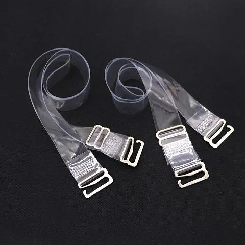 3Pairs=6Pc Metal Buckle Bra Straps Belt Women's Elastic Transparent Silicone Bra Straps Adjustable Baldric Intimates Accessories