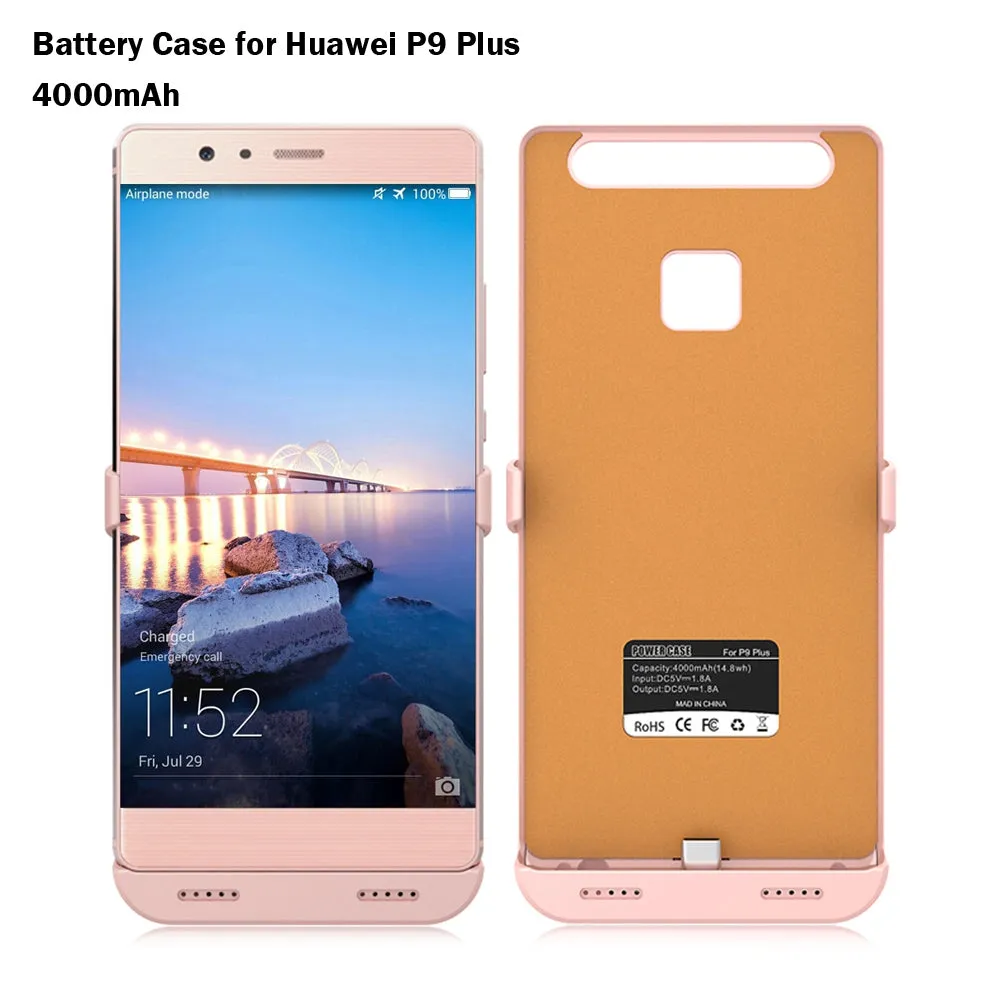 4000mAh Backup Battery External Power Bank Charger Case for Huawei P9 Plus