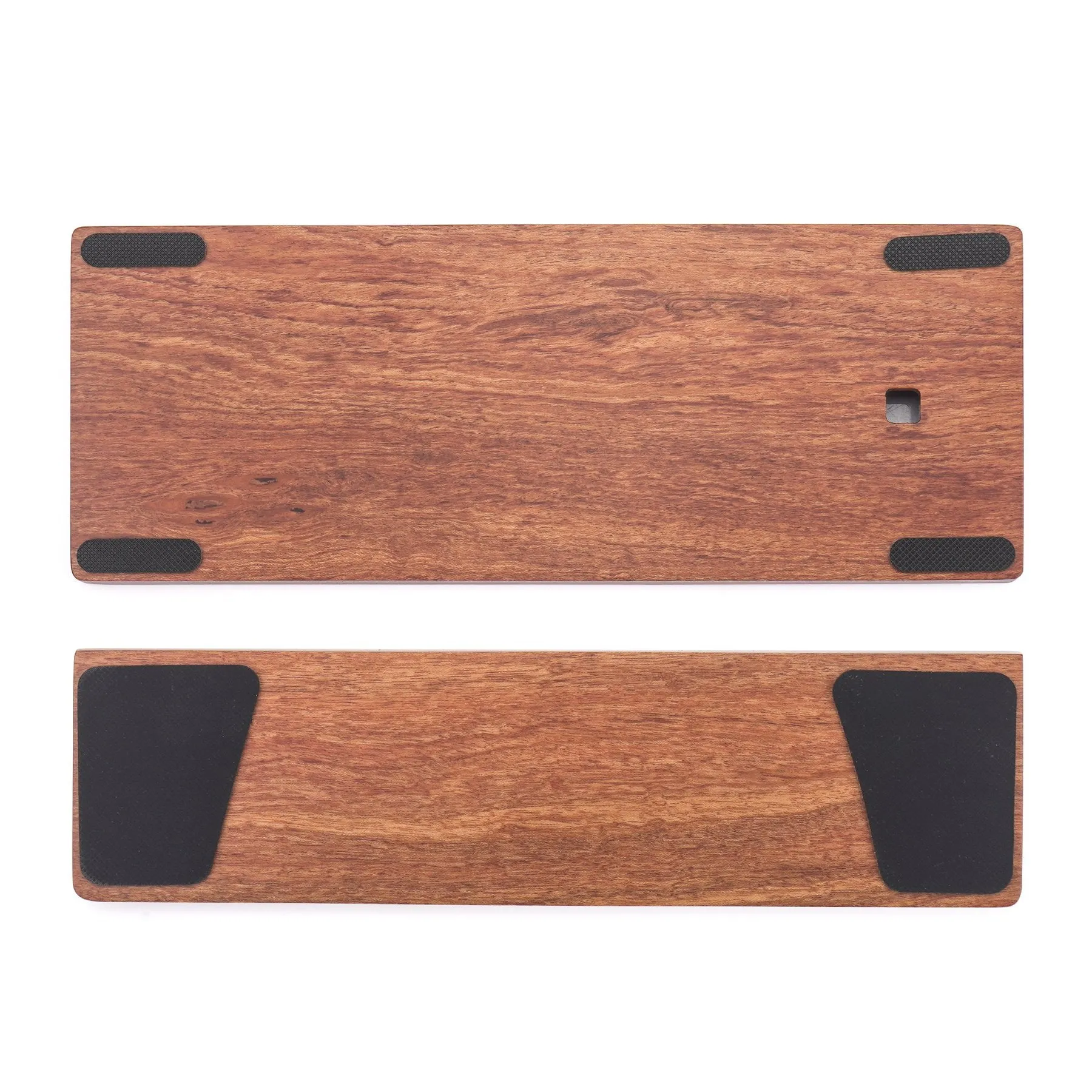 60 Percent Wood Case with Wrist Rest - Rosewood, Zebrawood, Walnut