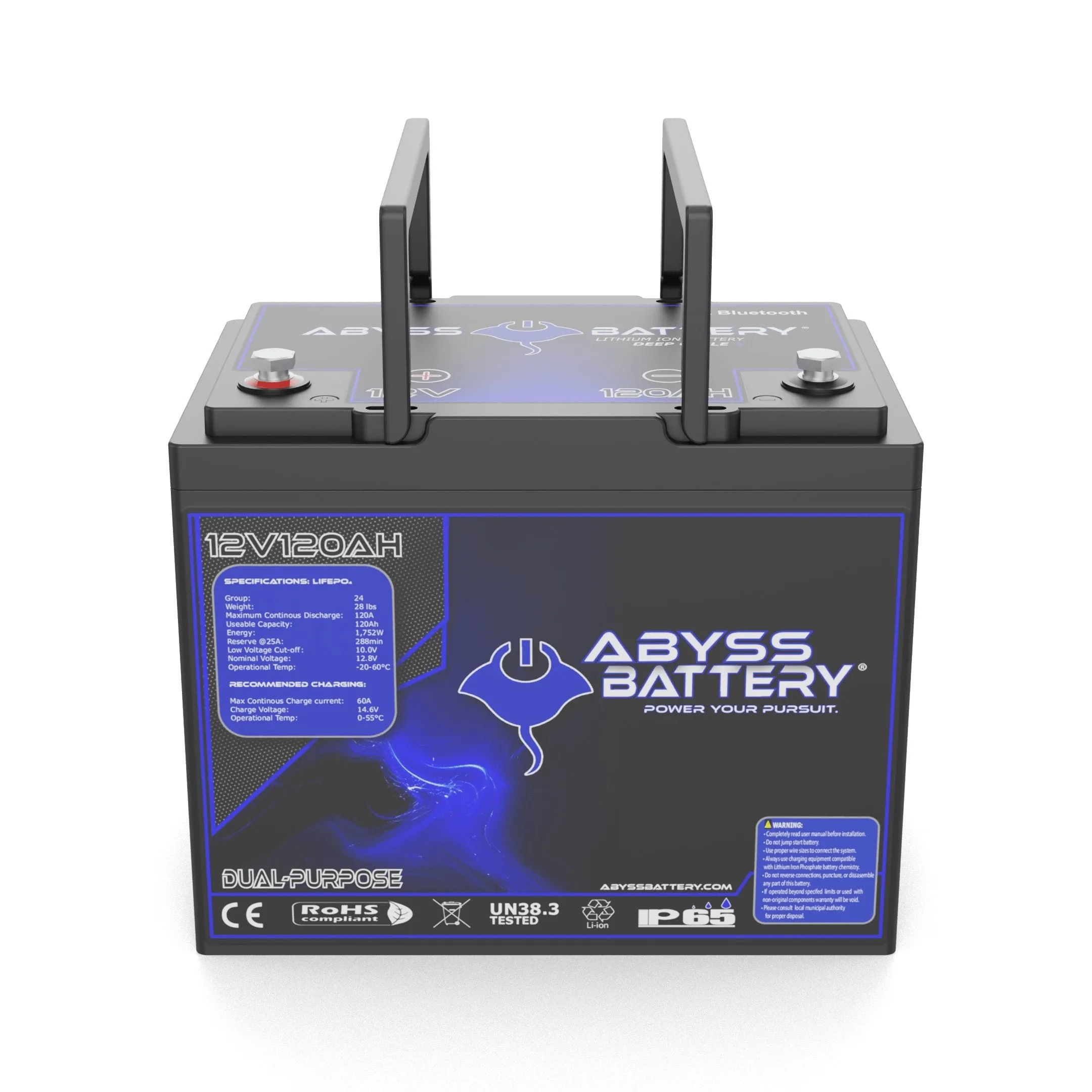 Abyss Battery® 12V 120Ah Group 24 Dual-Purpose Marine Lithium Battery