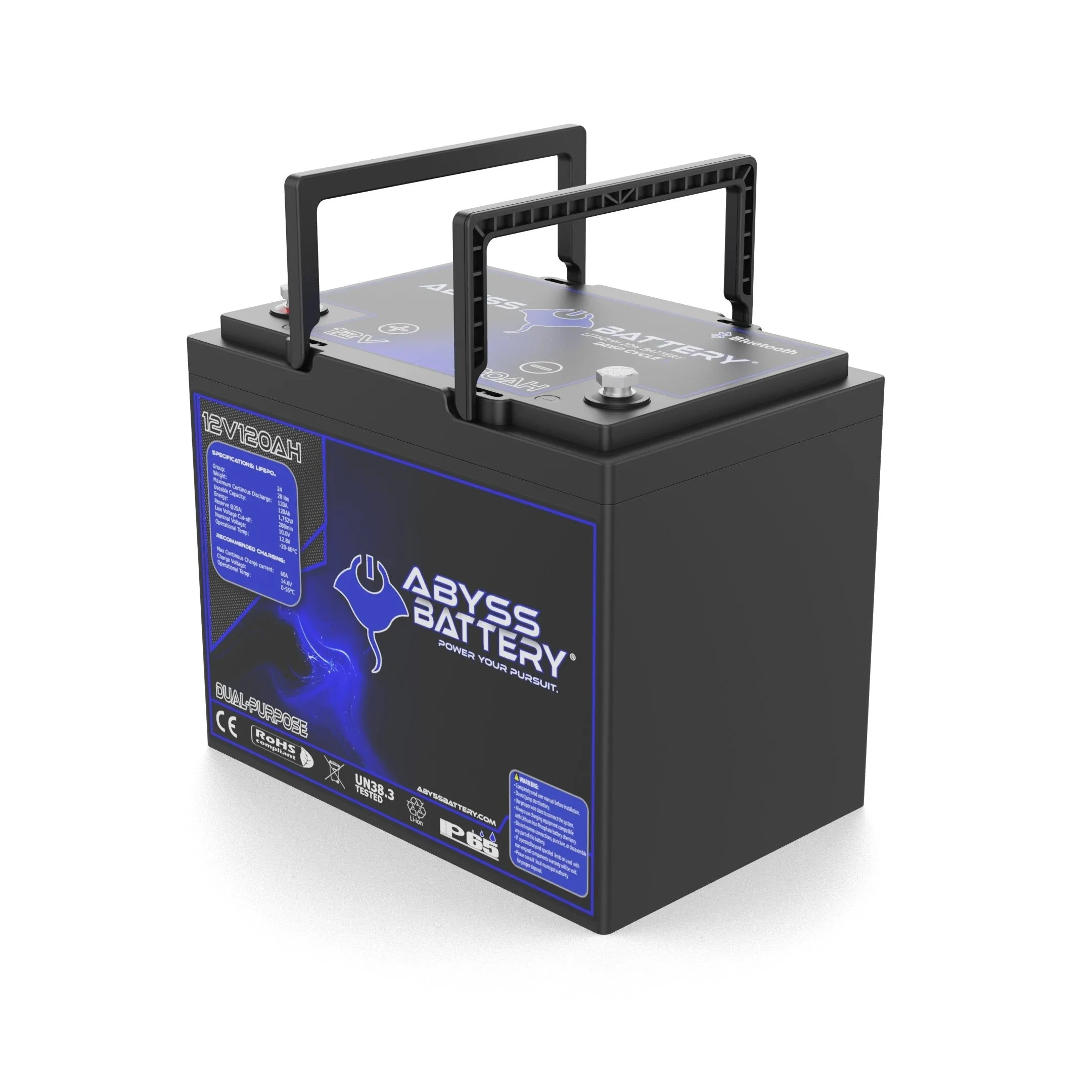 Abyss Battery® 12V 120Ah Group 24 Dual-Purpose Marine Lithium Battery