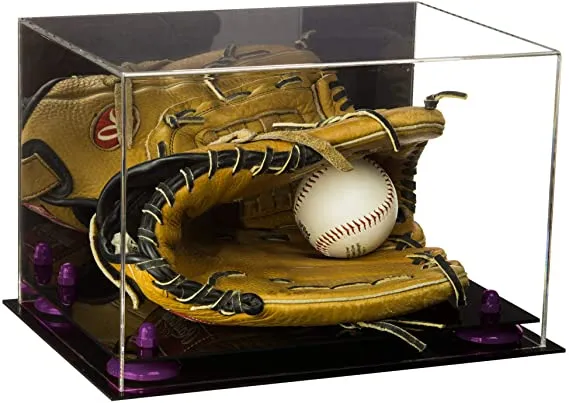 Acrylic Baseball Glove Display Case - Mirror No Wall Mounts  ((A018/V40))