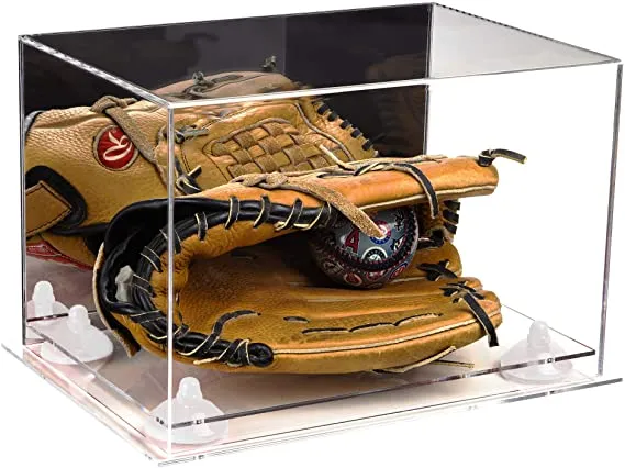 Acrylic Baseball Glove Display Case - Mirror No Wall Mounts  ((A018/V40))