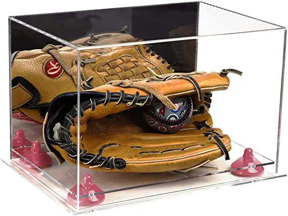 Acrylic Baseball Glove Display Case - Mirror No Wall Mounts  ((A018/V40))