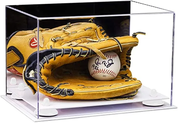 Acrylic Baseball Glove Display Case - Mirror No Wall Mounts  ((A018/V40))