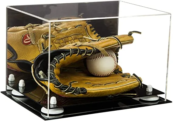 Acrylic Baseball Glove Display Case - Mirror No Wall Mounts  ((A018/V40))