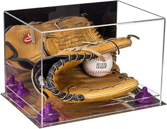 Acrylic Baseball Glove Display Case - Mirror No Wall Mounts  ((A018/V40))