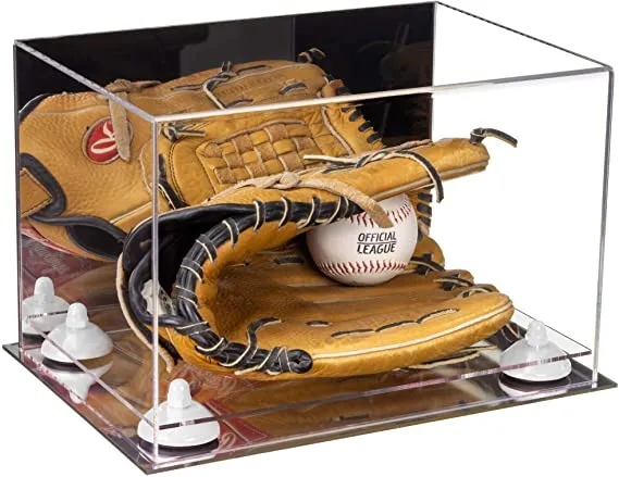 Acrylic Baseball Glove Display Case - Mirror No Wall Mounts  ((A018/V40))