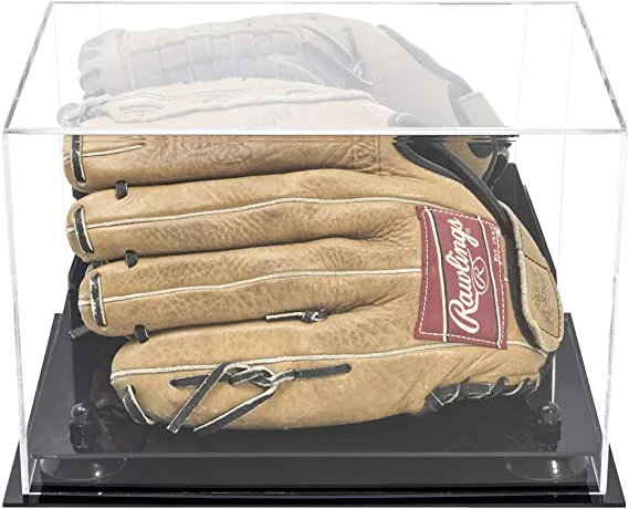 Acrylic Baseball Glove Display Case - Mirror No Wall Mounts  ((A018/V40))