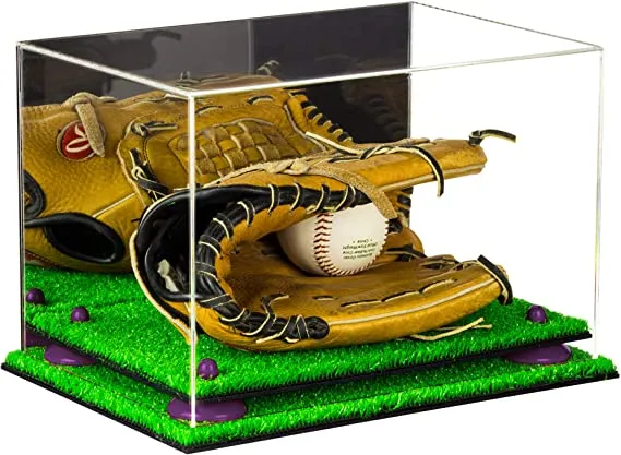 Acrylic Baseball Glove Display Case - Mirror No Wall Mounts  ((A018/V40))