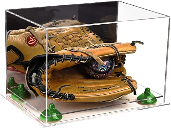 Acrylic Baseball Glove Display Case - Mirror No Wall Mounts  ((A018/V40))