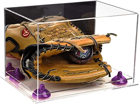 Acrylic Baseball Glove Display Case - Mirror No Wall Mounts  ((A018/V40))