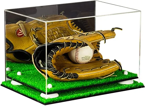 Acrylic Baseball Glove Display Case - Mirror No Wall Mounts  ((A018/V40))