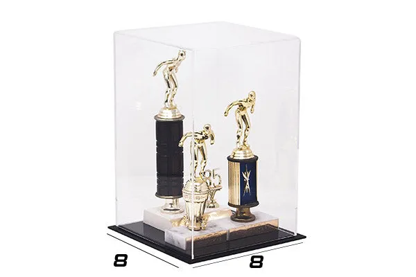 Acrylic Rugby Ball Display Case Vertical - Mirror No Wall Mount (A060/B42)