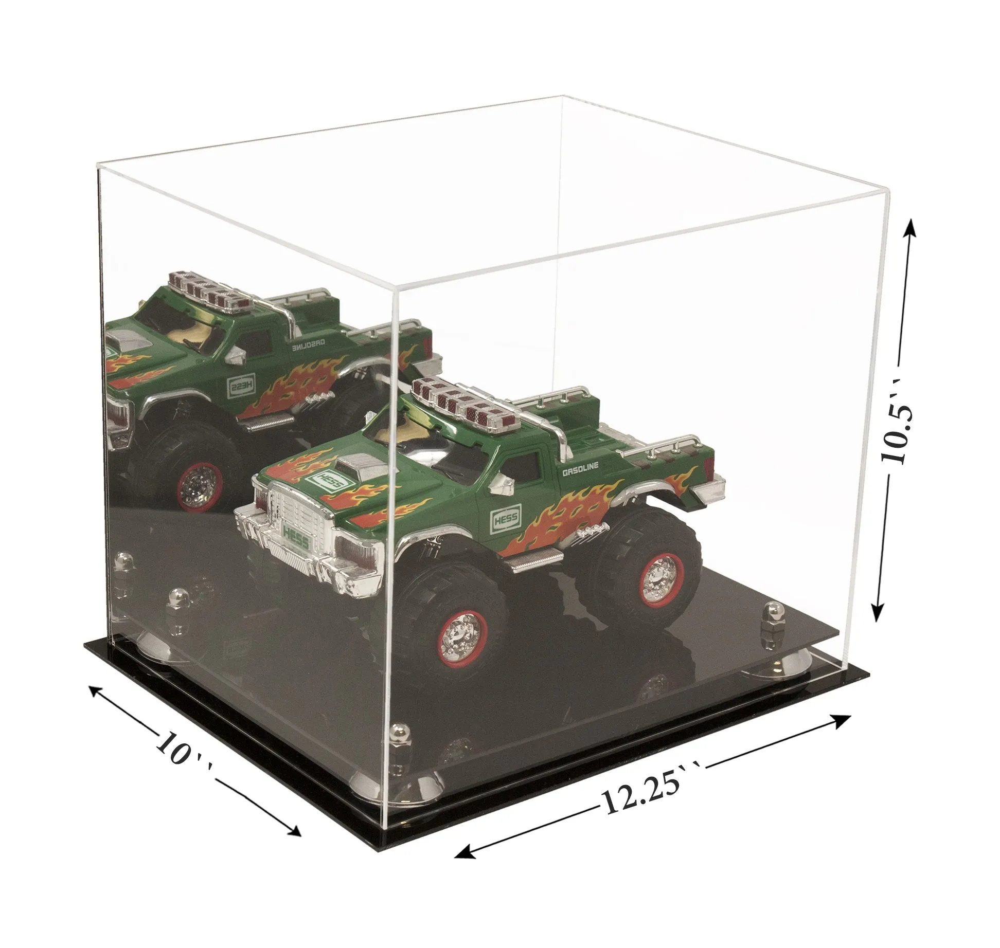 Acrylic Versatile Display Case 12.25 X 10 X 10.5 Mirror No Wall Mounts (V22/A012)