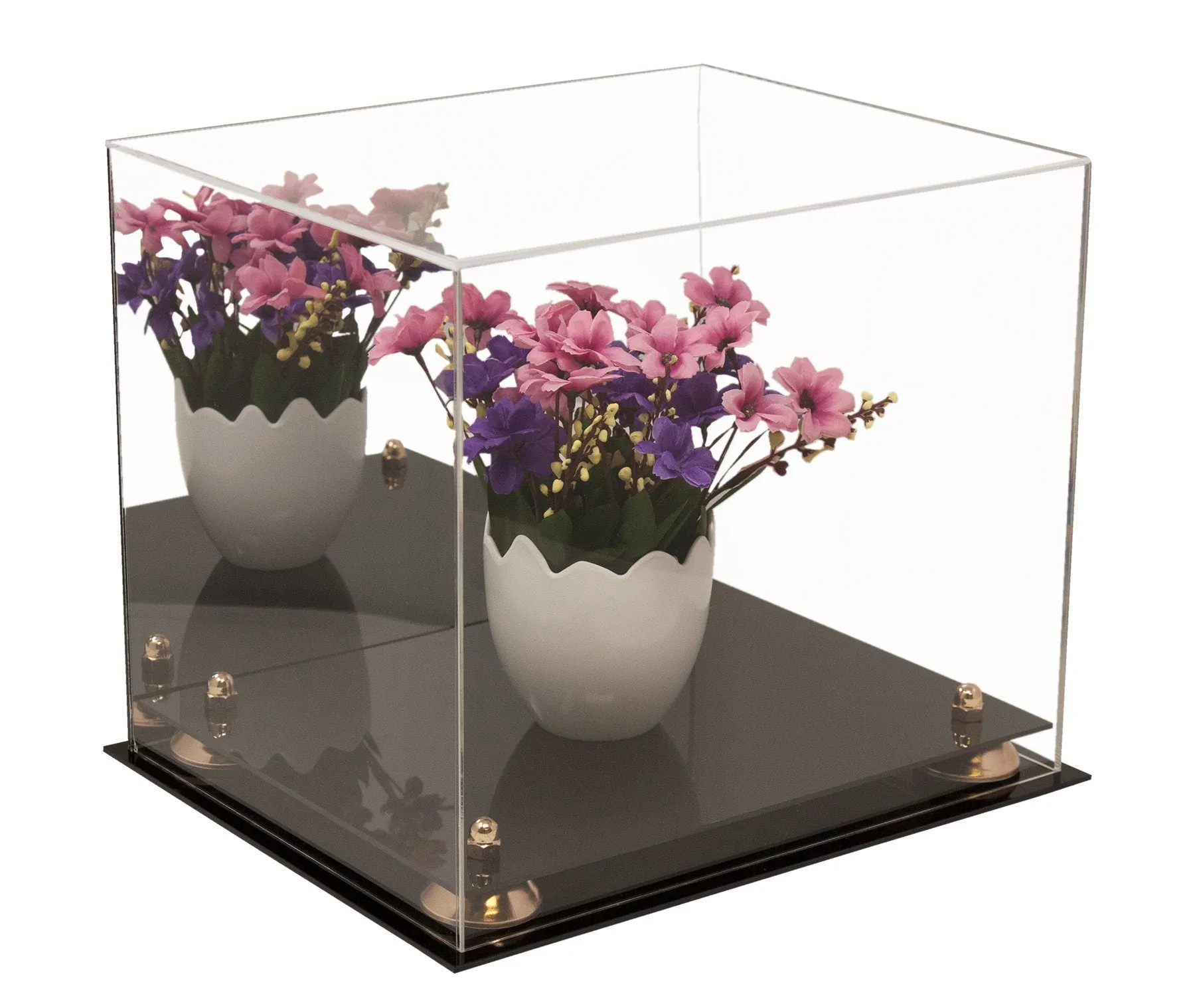 Acrylic Versatile Display Case 12.25 X 10 X 10.5 Mirror No Wall Mounts (V22/A012)