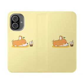 Adorable Corgi & Bubble Tea Themed Phone Case