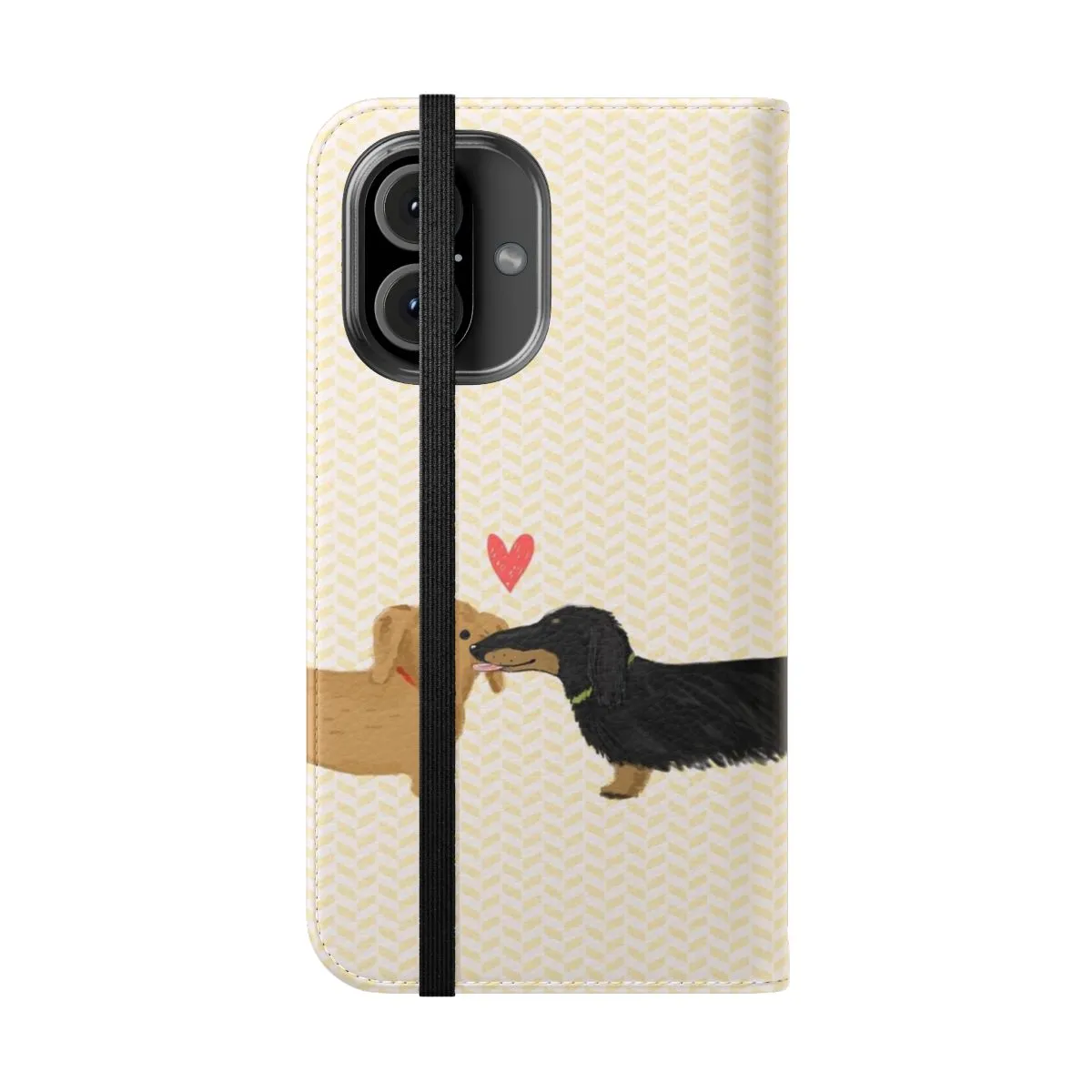 Adorable Dachshund Flip Cover Phone Case for Dog Lovers