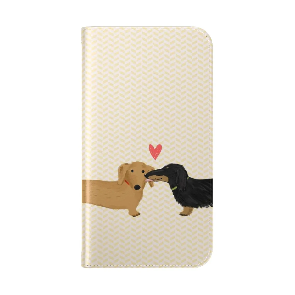 Adorable Dachshund Flip Cover Phone Case for Dog Lovers