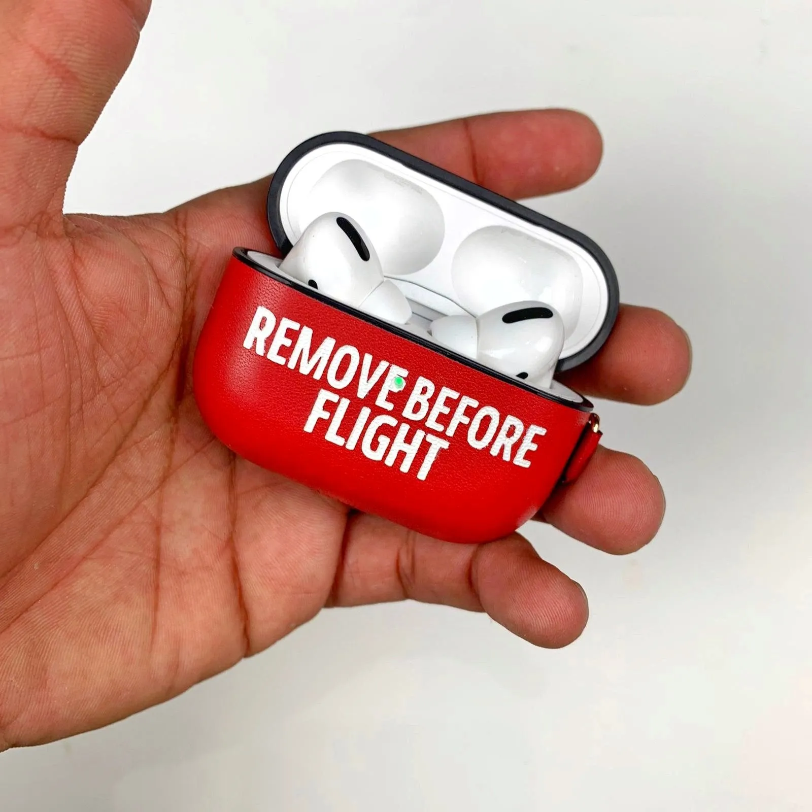 AirPods Pro Case Iconic Red Remove Before Flight Aviation Airplane