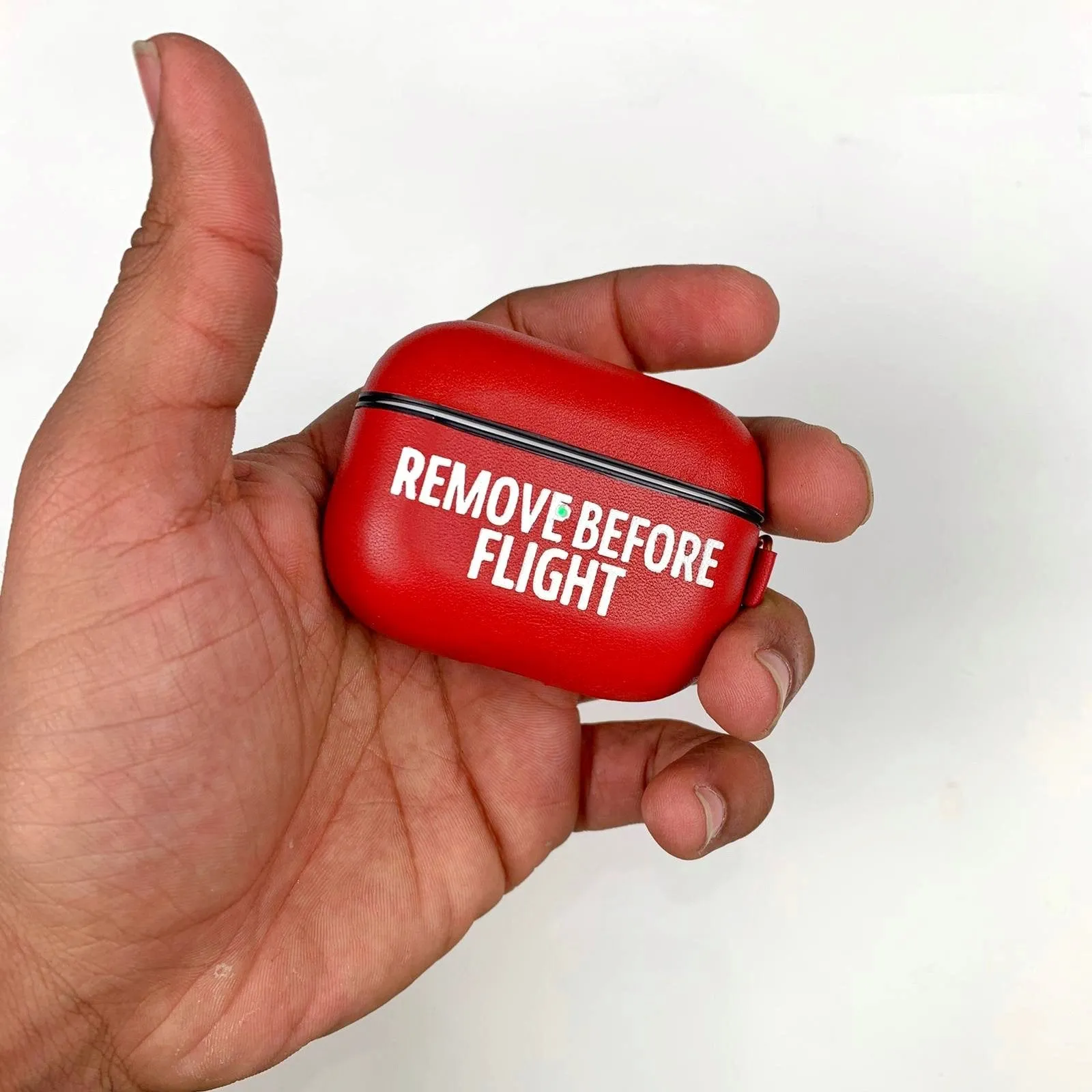 AirPods Pro Case Iconic Red Remove Before Flight Aviation Airplane