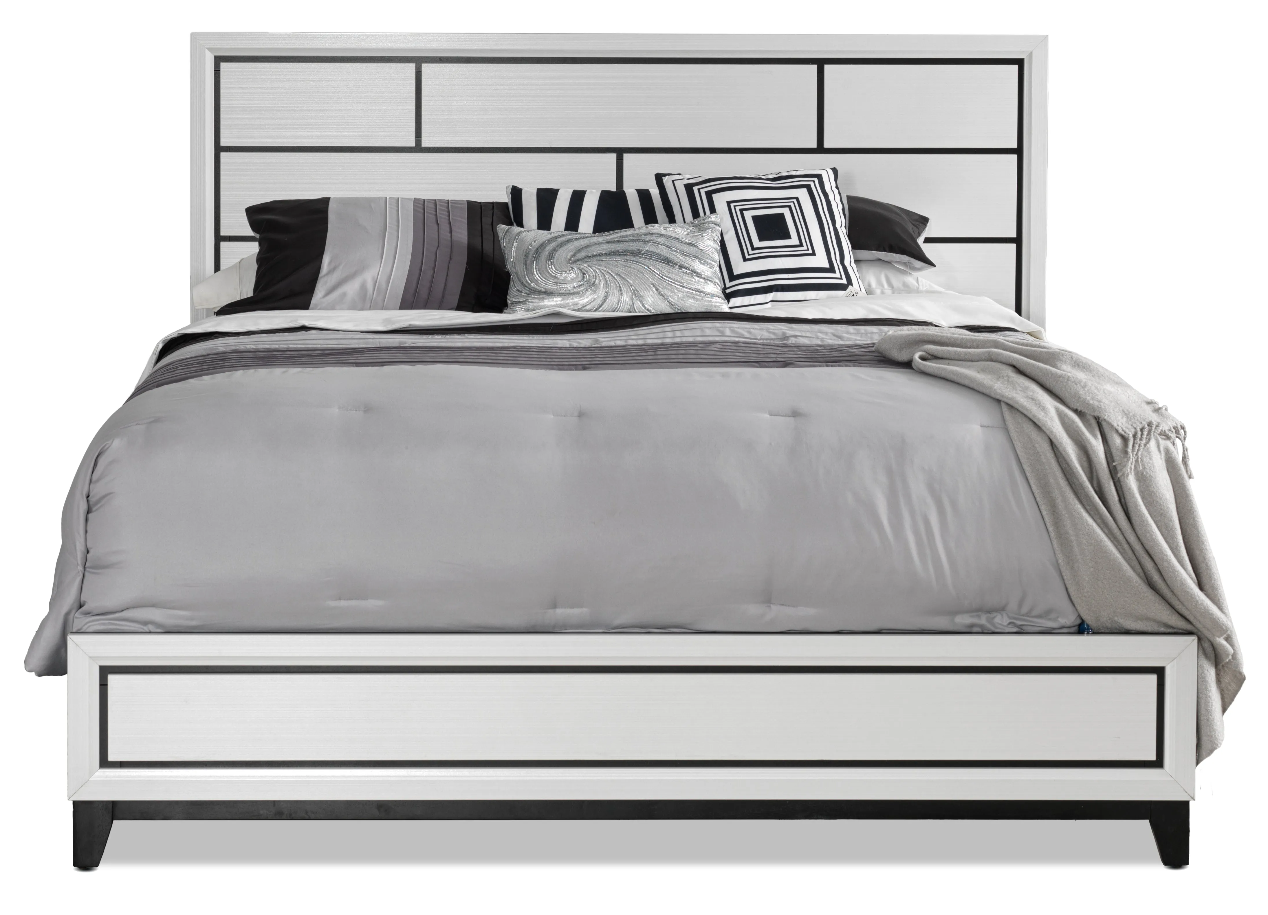 Alive Queen Bed - White/Black