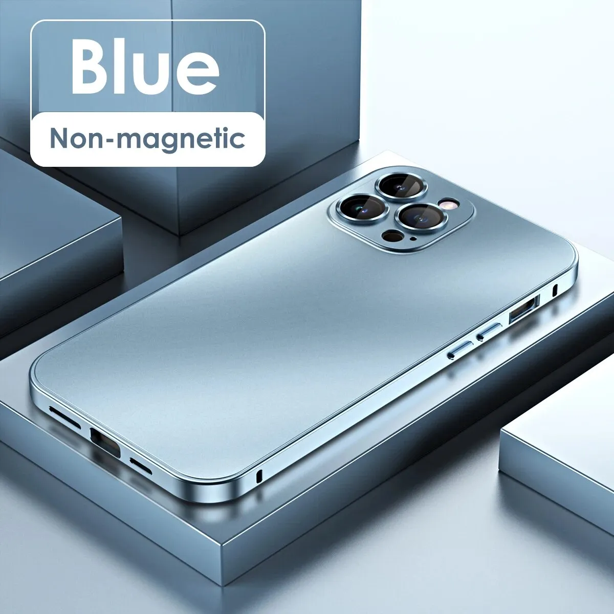 Aluminum Metal Frame Phone Case With Glass Lens For iPhone