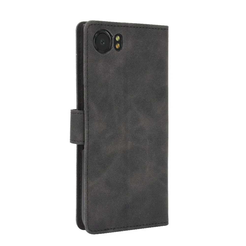 AMZER Horizontal Flip Leather Calf Texture Wallet Case for BlackBerry Keyone with Magnetic Buckle & Card Slot Holder