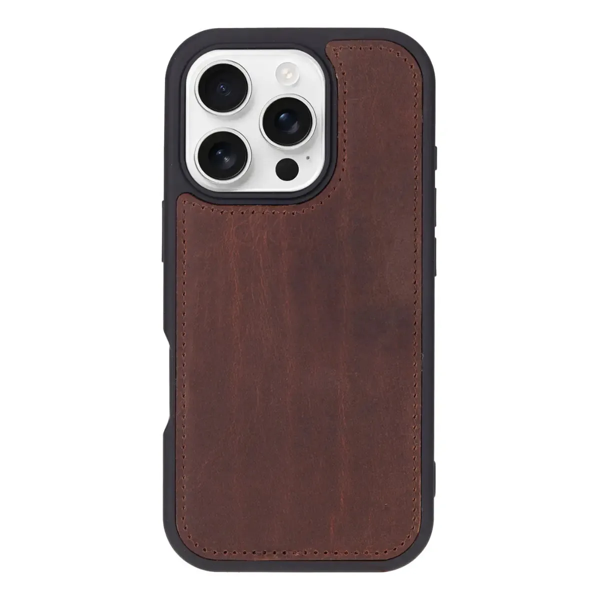 Antic Brown Leather iPhone 16 Pro Wallet Case