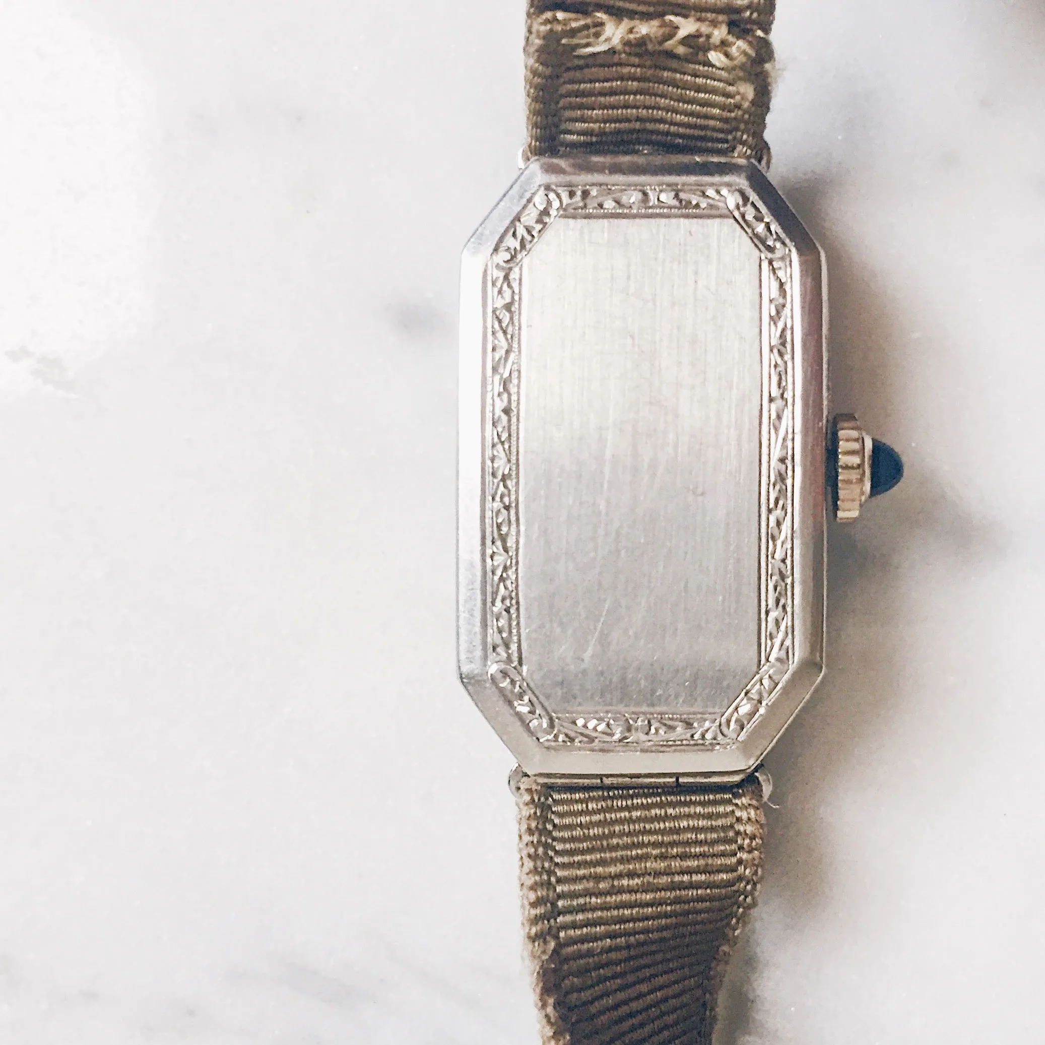 Antique Art Deco Elmar Platinum & Diamonds Watch