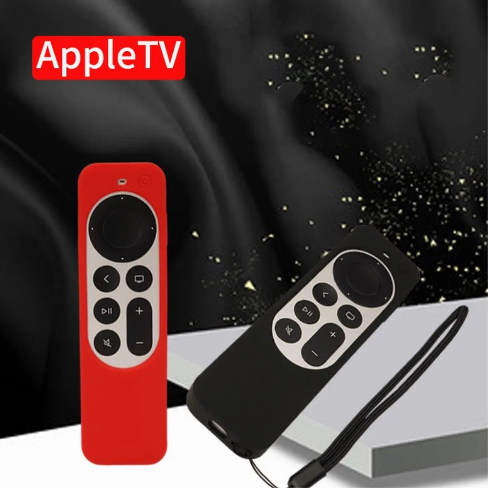 Apple TV 4K (2021) remote controller / AirTag silicone cover - Red