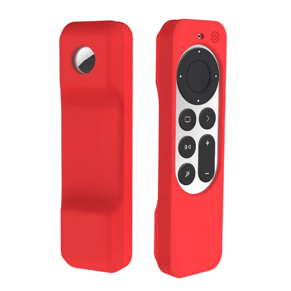 Apple TV 4K (2021) remote controller / AirTag silicone cover - Red