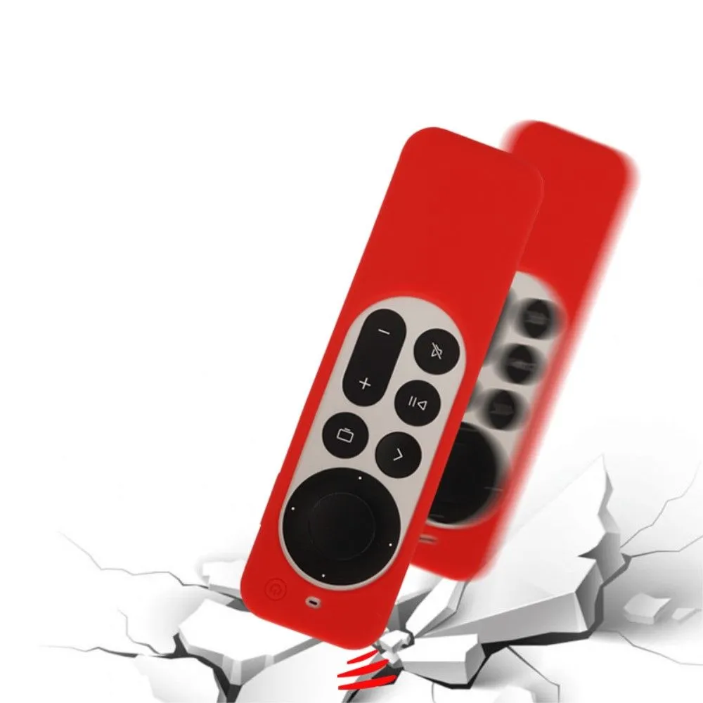 Apple TV 4K (2021) remote controller / AirTag silicone cover - Red