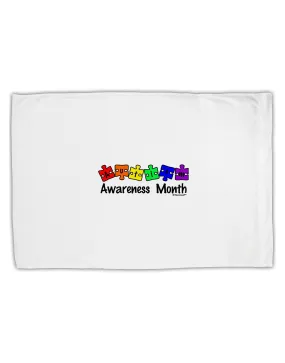 Autism Awareness Month - Colorful Puzzle Pieces Standard Size Polyester Pillow Case by TooLoud