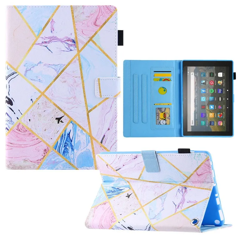 Auto Sleep Wake PU Leather Tablet Case WIth Card Slots with Stylus Pen Holder For Amazon Kindle