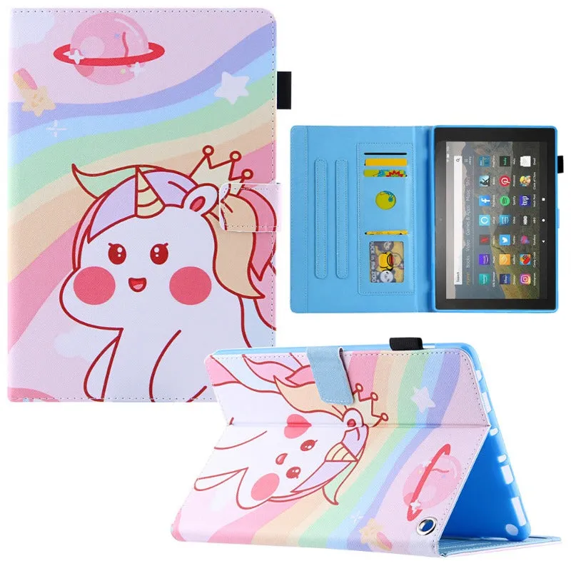 Auto Sleep Wake PU Leather Tablet Case WIth Card Slots with Stylus Pen Holder For Amazon Kindle