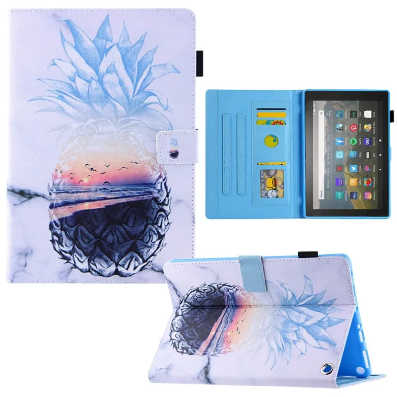 Auto Sleep Wake PU Leather Tablet Case WIth Card Slots with Stylus Pen Holder For Amazon Kindle